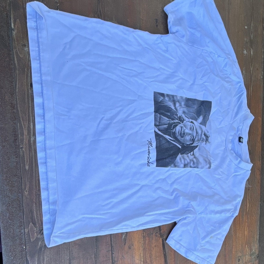 ascolour Men's White Graphic Print T-Shirt Crew Neck Short Sleeve Size L